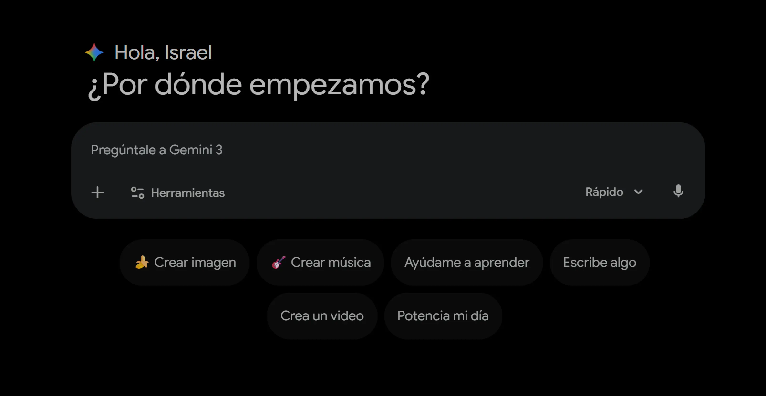 Menú de Herramientas de
Gemini
